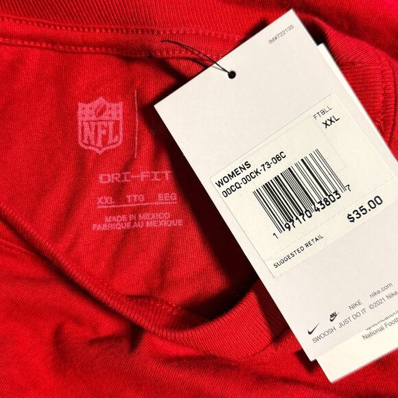NEW WITH TAGS Nike Women's San Francisco 49ers Boxy Crop T-Shirt - Picture 4 of 7